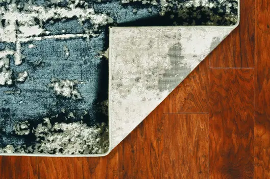 5' X 8' Silver And Charcoal Abstract Area Rug