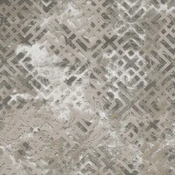 5' X 8' Sand And Silver Geometric Area Rug