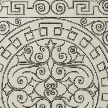 5' X 8' Gray And Ivory Damask Indoor Outdoor Area Rug