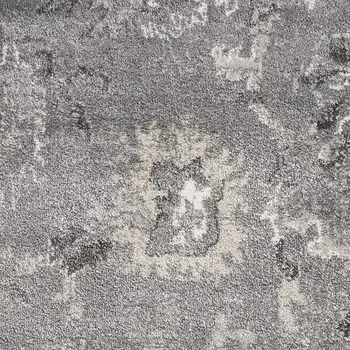 5' X 8' Gray And Light Gray Floral Area Rug