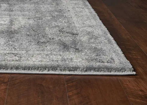 5' X 8' Gray And Light Gray Floral Area Rug