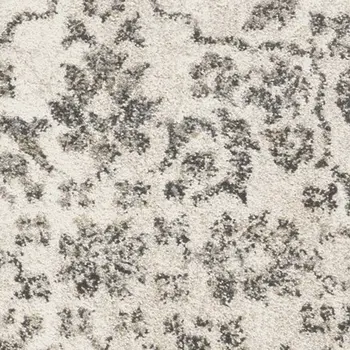 5' X 8' Ivory Floral Vines Area Rug