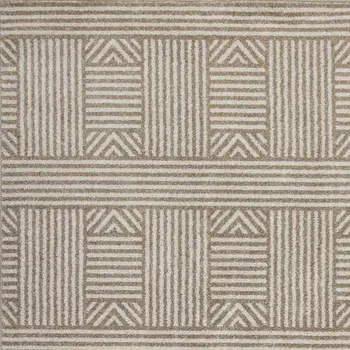 8' X 11' Beige Southwestern Indoor Outdoor Area Rug