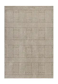 8' X 11' Beige Southwestern Indoor Outdoor Area Rug