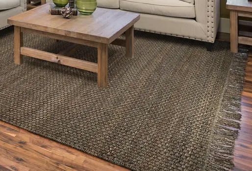 5' X 7' Slate Brown Hand Woven Area Rug