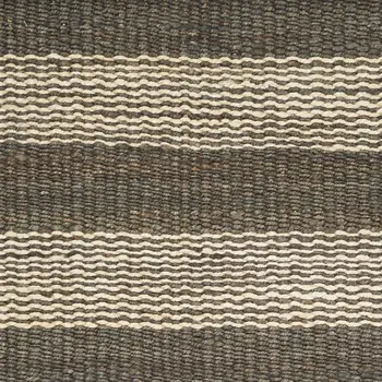 5' X 7' Brown and Beige Striped Hand Woven Area Rug