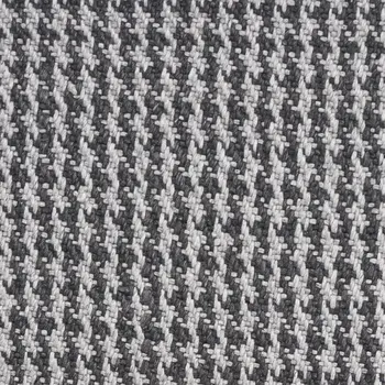 5' X 8' Dark Gray And Light Gray Wool Houndstooth Hand Woven Area Rug With Fringe