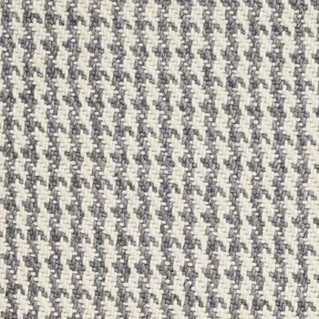 5' X 8' Ivory And Gray Wool Houndstooth Hand Woven Area Rug With Fringe