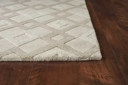 5' X 8'  Wool Ivory  Area Rug