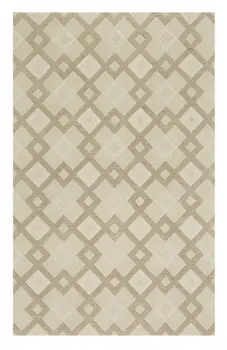 5' X 8'  Wool Ivory  Area Rug