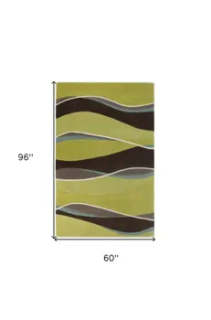 5' X 8'  Wool Lime Or  Mocha Area Rug