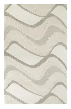 5' X 8' Ivory And Gray Wool Abstract Hand Tufted Area Rug