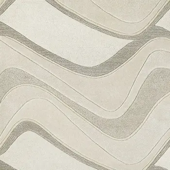 5' X 8' Ivory And Gray Wool Abstract Hand Tufted Area Rug