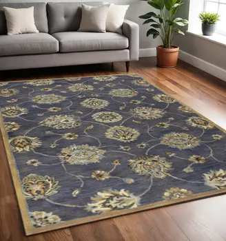 5' X 8'  Wool Midnight Area Rug