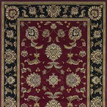 2' X 3' Black And Red Area Rug