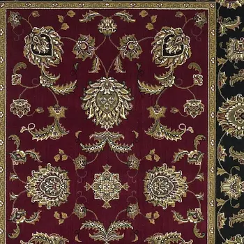 2' X 3' Black And Red Area Rug