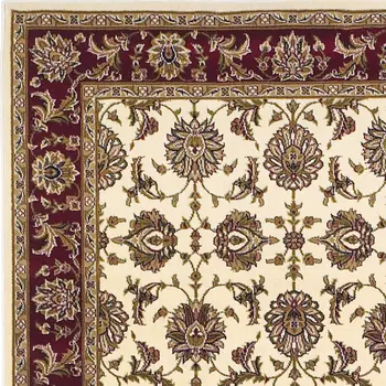 2' X 3' Red And Ivory Area Rug