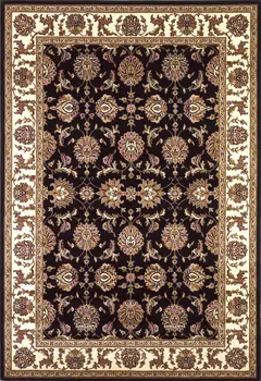 2' X 3' Black And Ivory Floral Area Rug