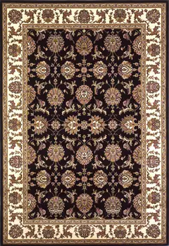 2' X 3' Black And Ivory Floral Area Rug