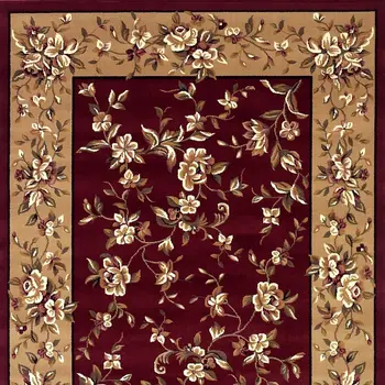 2' X 3' Red and Beige Area Rug