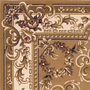 2' X 3' Beige And Ivory Floral Medallion Area Rug