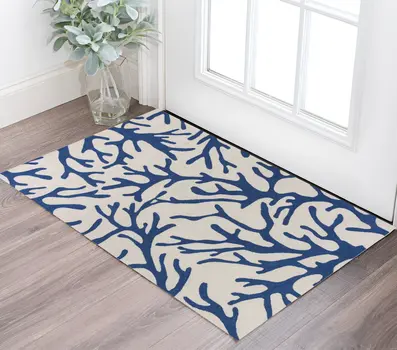 2' X 3' Blue Hand Tufted Area Rug