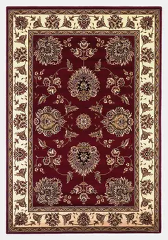 2' X 3' Red And Ivory Floral Area Rug