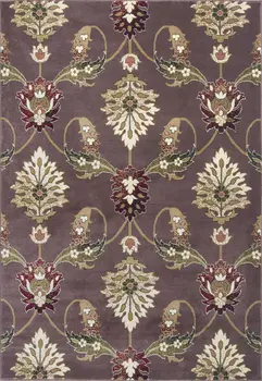 2' X 3' Plum And White Floral Area Rug
