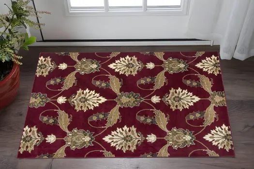 2' X 3' Polypropylene Red Accent Rug