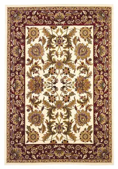 2' X 3' Ivory And Red Floral Area Rug