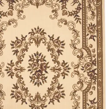 2' X 3' Ivory And Beige Floral Medallion Area Rug