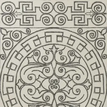 2' X 3' Gray And Ivory Damask Indoor Outdoor Area Rug