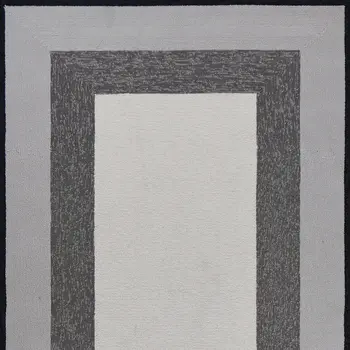 2' X 3' Charcoal Hand Hooked Area Rug