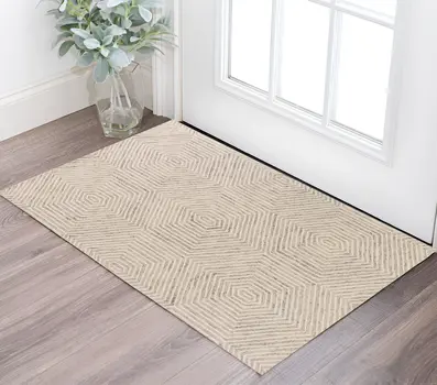 2' X 4' Ivory Wool Hand Tufted Area Rug