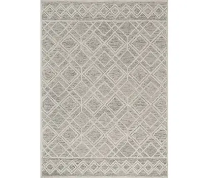 2' X 4' Sand Wool Geometric Hand Tufted Area Rug