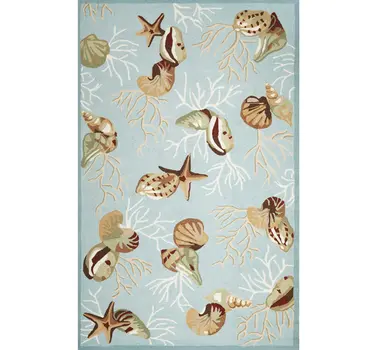 2' X 4' Blue Hand Tufted Area Rug