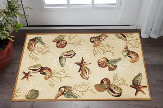 2' X 4' Beige Hand Tufted Area Rug