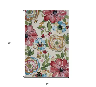 2' X 4' Sand Beige Hand Tufted Area Rug