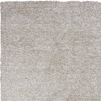 2' X 4' Ivory Shag Hand Woven Area Rug