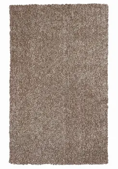 2' X 4' Beige Shag Hand Woven Area Rug