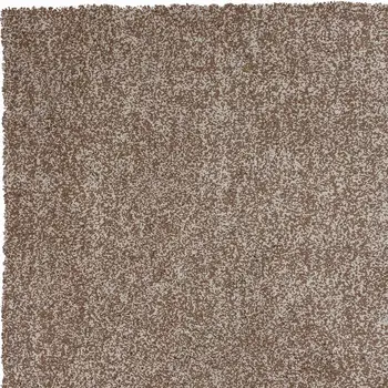 2' X 4' Beige Shag Hand Woven Area Rug