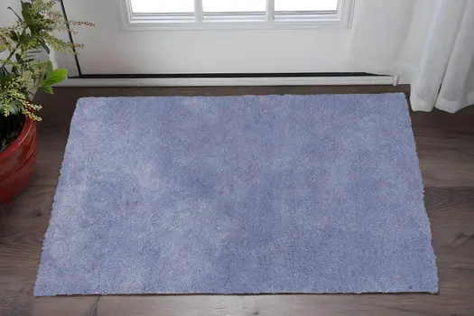 2' X 4' Purple Shag Hand Woven Area Rug