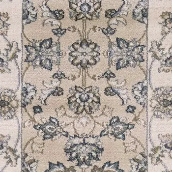 8' Beige And Ivory Runner Rug