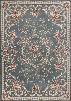 3' X 5' Slate Blue Floral Area Rug