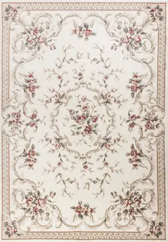 3' X 5' Ivory And Red Floral Area Rug