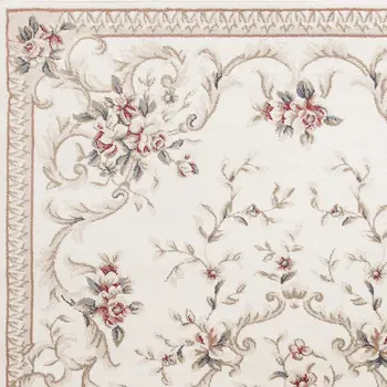 3' X 5' Ivory And Red Floral Area Rug