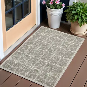 3' X 5' Gray Moroccan Indoor Outdoor Area Rug