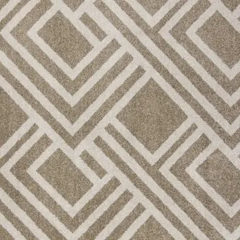 3' X 5' Beige Geometric Indoor Outdoor Area Rug