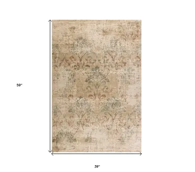 3' X 5' Beige Area Rug