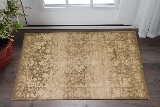 3' X 5' Beige Area Rug
